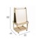 Flash Furniture Bright Beginnings Commercial Wooden Mobile Dual Sided 2 Person Art Station with Locking Caster Wheels and Bottom Shelf Storage, Natural MK-ME16768-GG - alternate 10